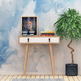 Hanah Home Aparador Dokka en Roble y Blanco